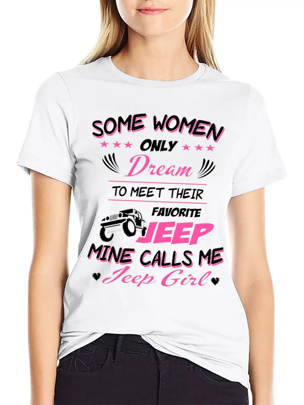 Jeep - My Favorite Jeep Calls Me Jeep Girl Unisex Short Sleeve Soft Cotton T-Shirt – Casual Everyday Wear