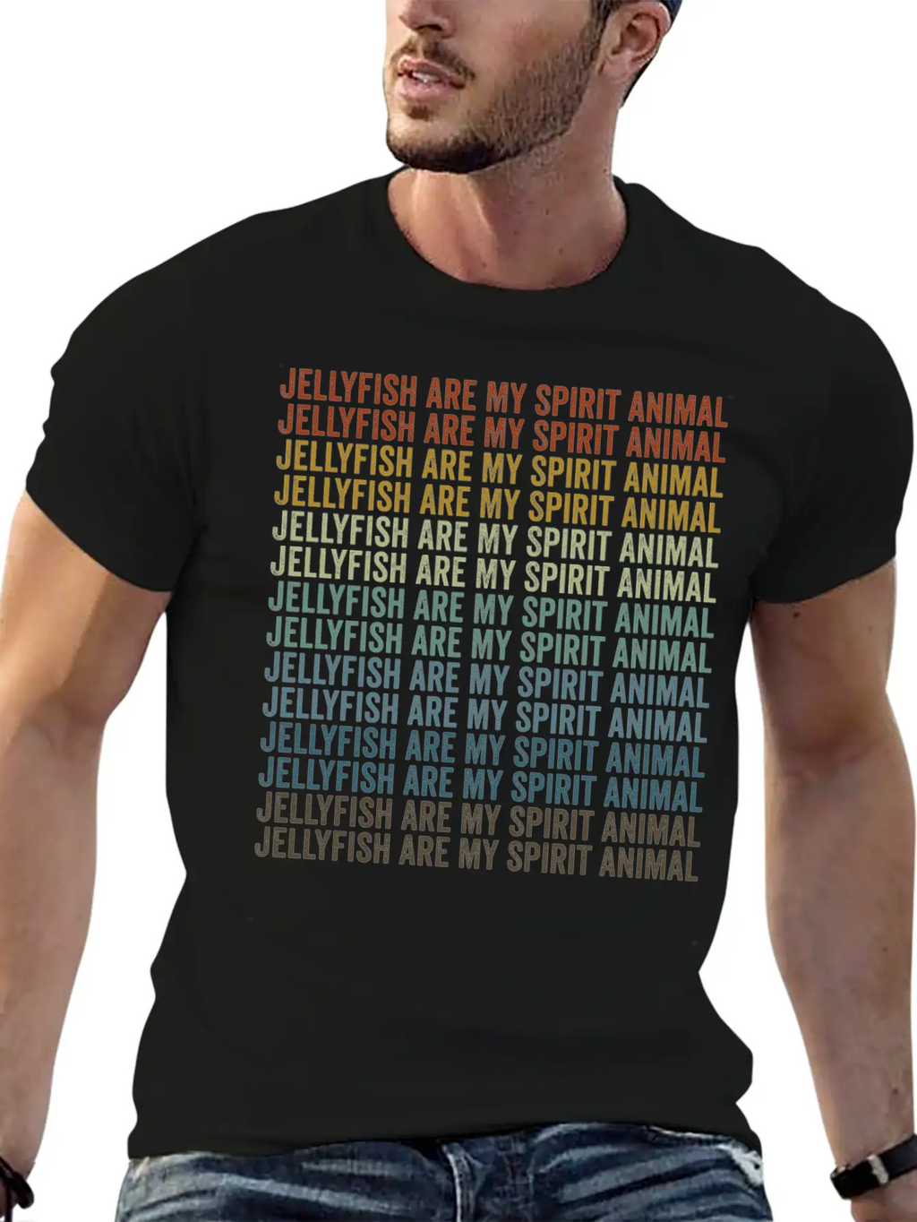 Jellyfish Are My Spirit Animal Jellyfish Unisex Short Sleeve Soft Cotton T-Shirt – Casual Everyday Wear