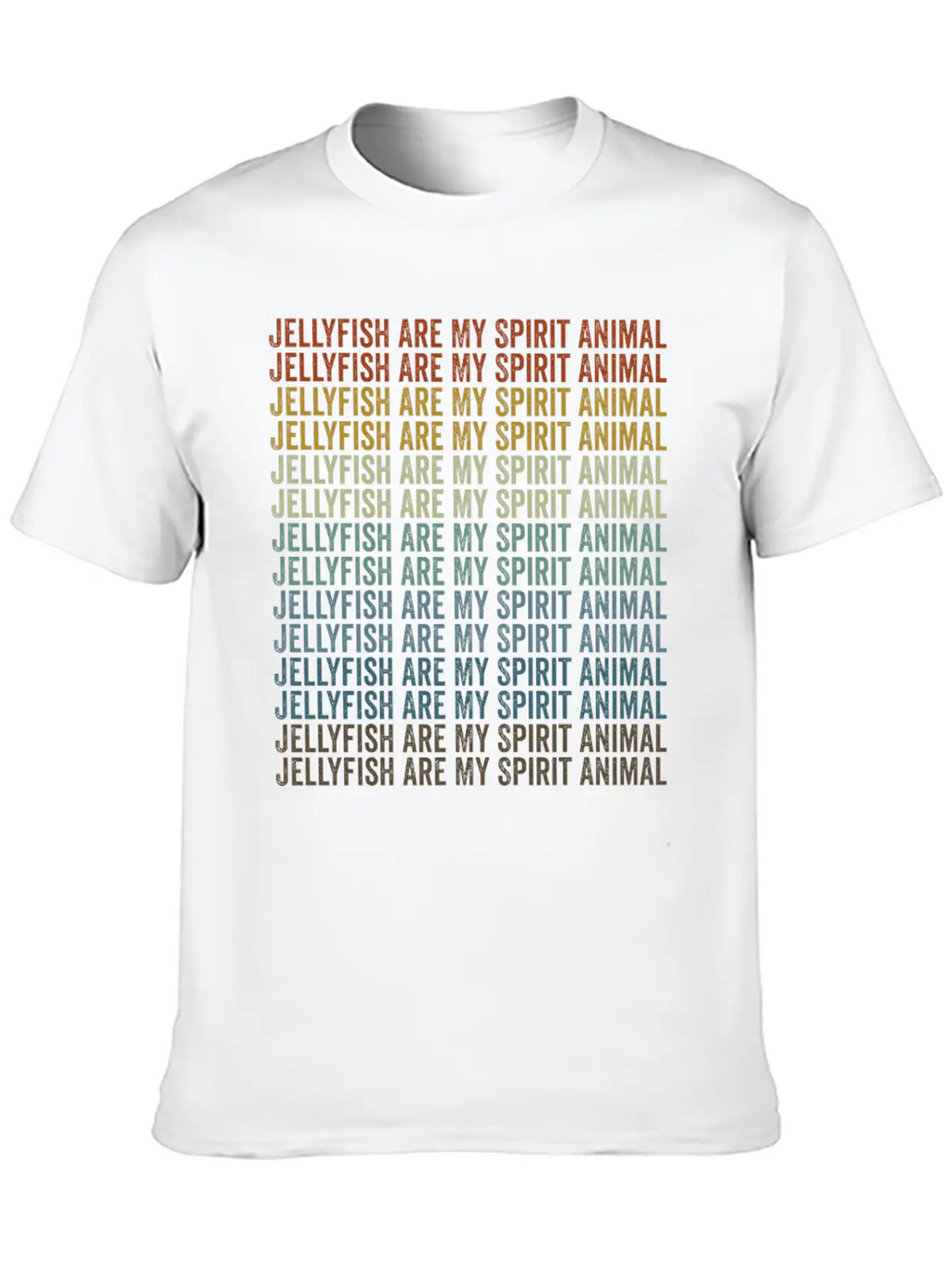 Jellyfish Are My Spirit Animal Jellyfish Unisex Short Sleeve Soft Cotton T-Shirt – Casual Everyday Wear