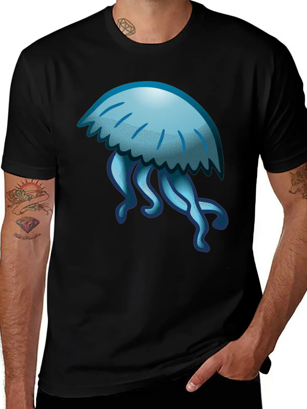 Jellyfish Coloured Unisex Casual T-Shirt – Clean Design For Daily Comfort