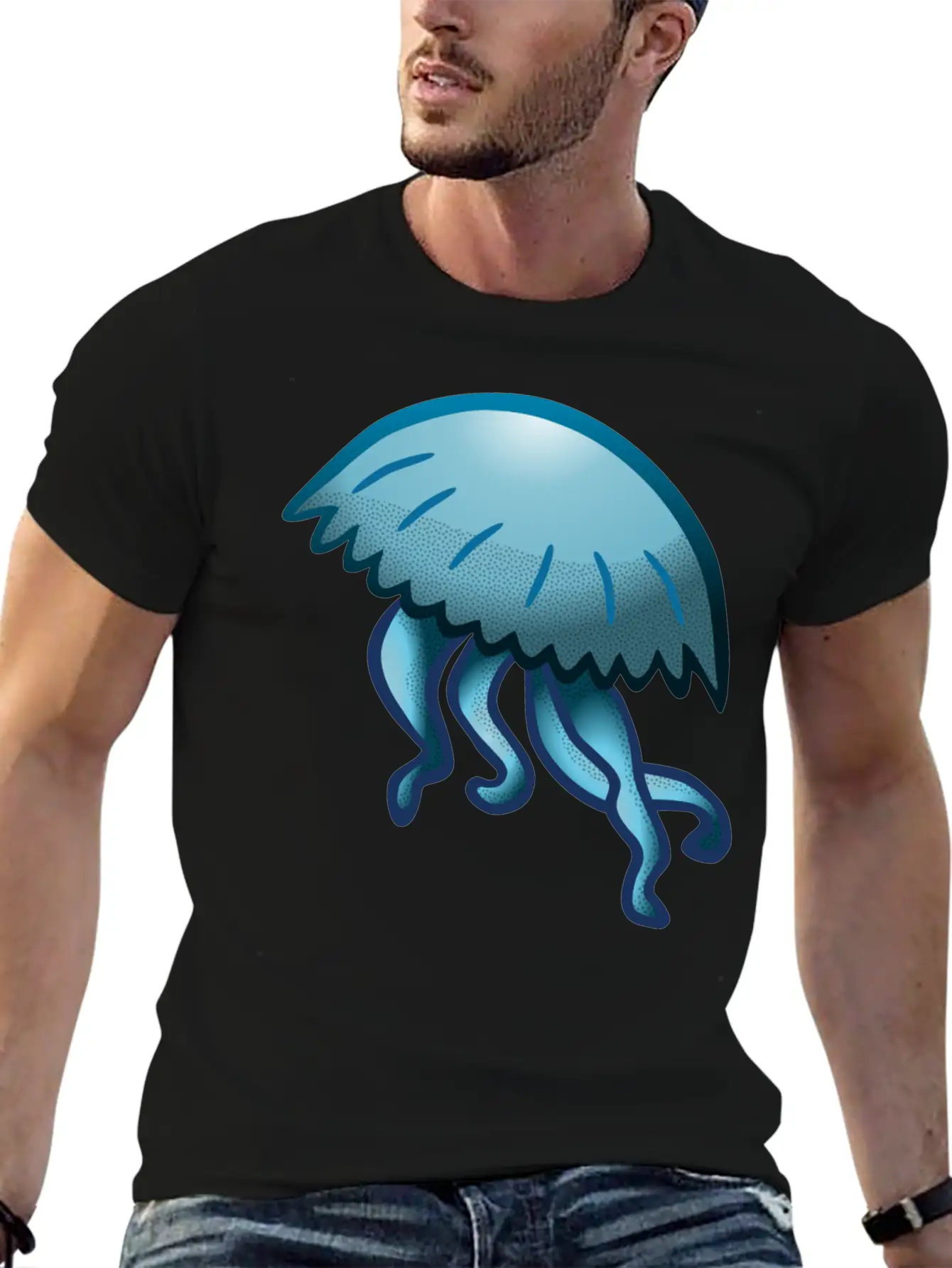 Jellyfish Coloured Unisex Casual T-Shirt – Clean Design For Daily Comfort