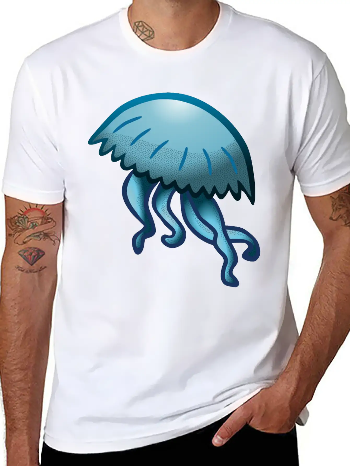 Jellyfish Coloured Unisex Casual T-Shirt – Clean Design For Daily Comfort