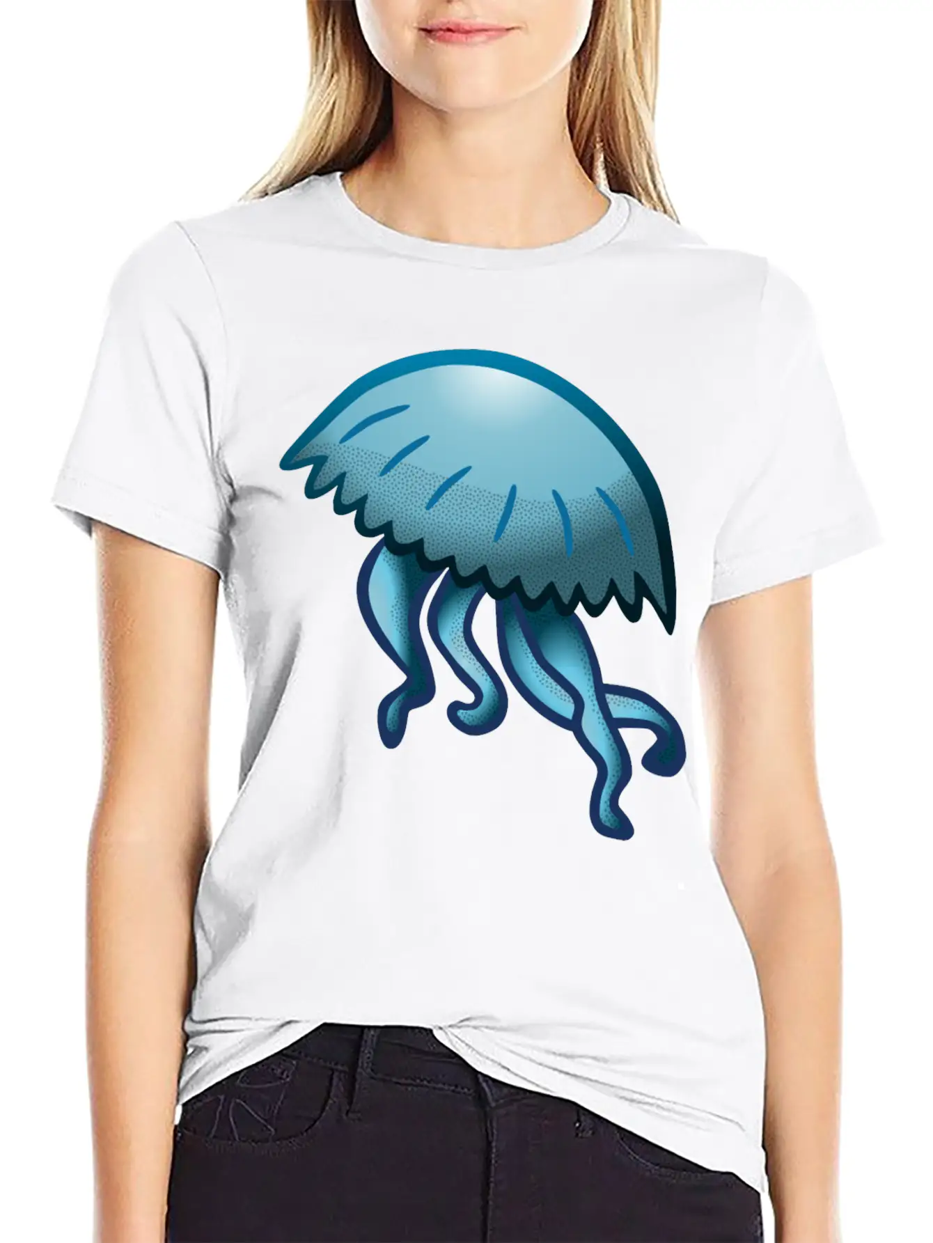 Jellyfish Coloured Unisex Casual T-Shirt – Clean Design For Daily Comfort