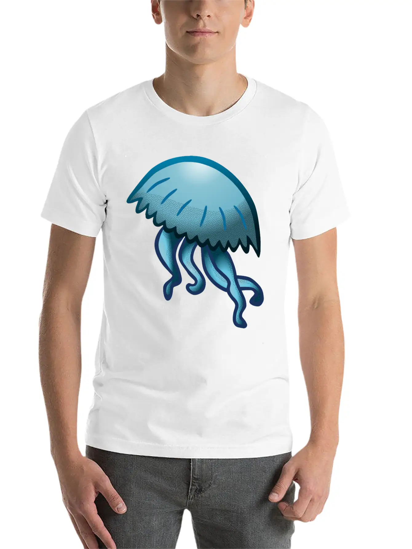 Jellyfish Coloured Unisex Casual T-Shirt – Clean Design For Daily Comfort