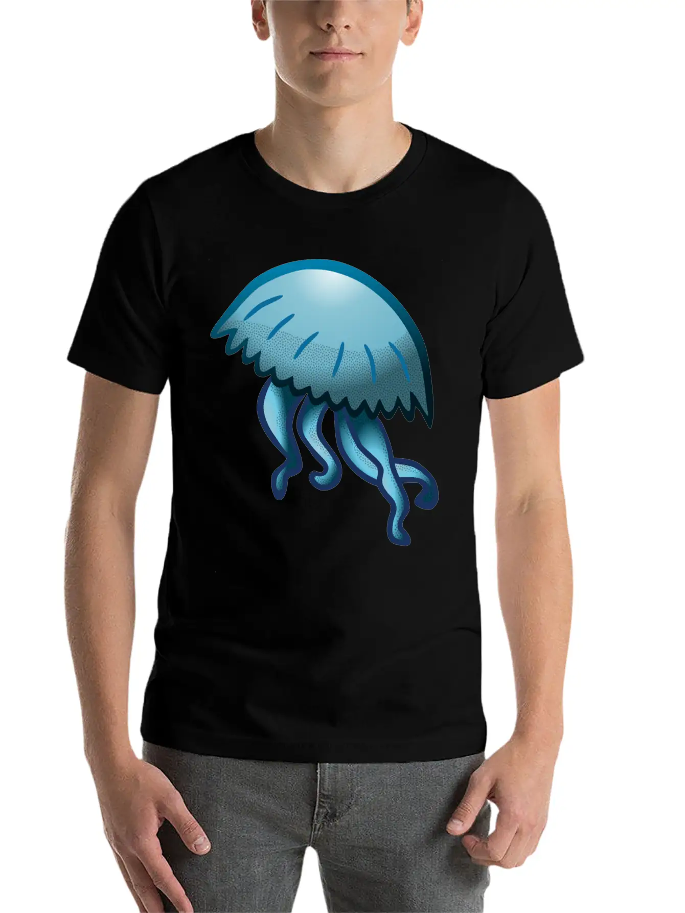Jellyfish Coloured Unisex Casual T-Shirt – Clean Design For Daily Comfort