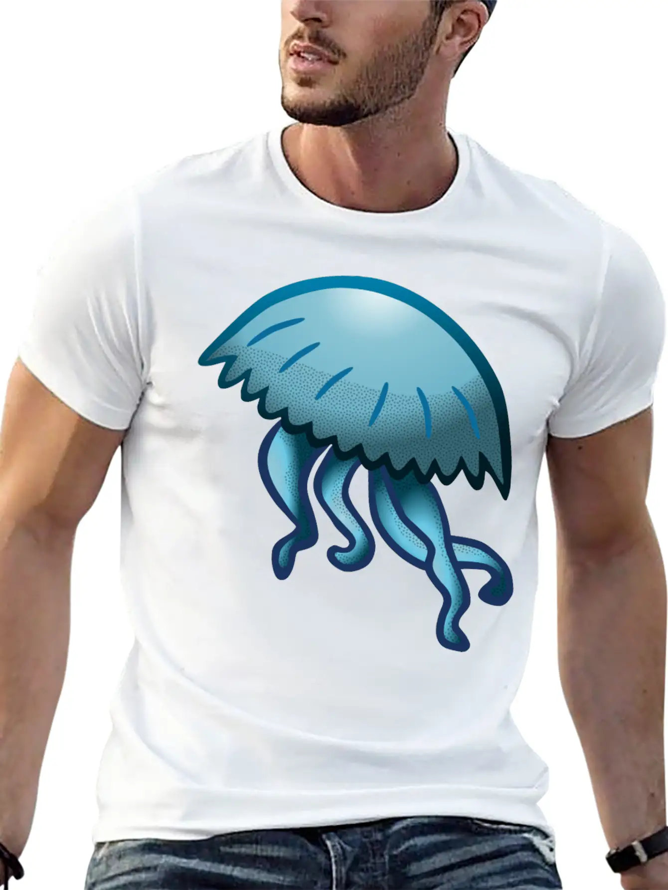 Jellyfish Coloured Unisex Casual T-Shirt – Clean Design For Daily Comfort