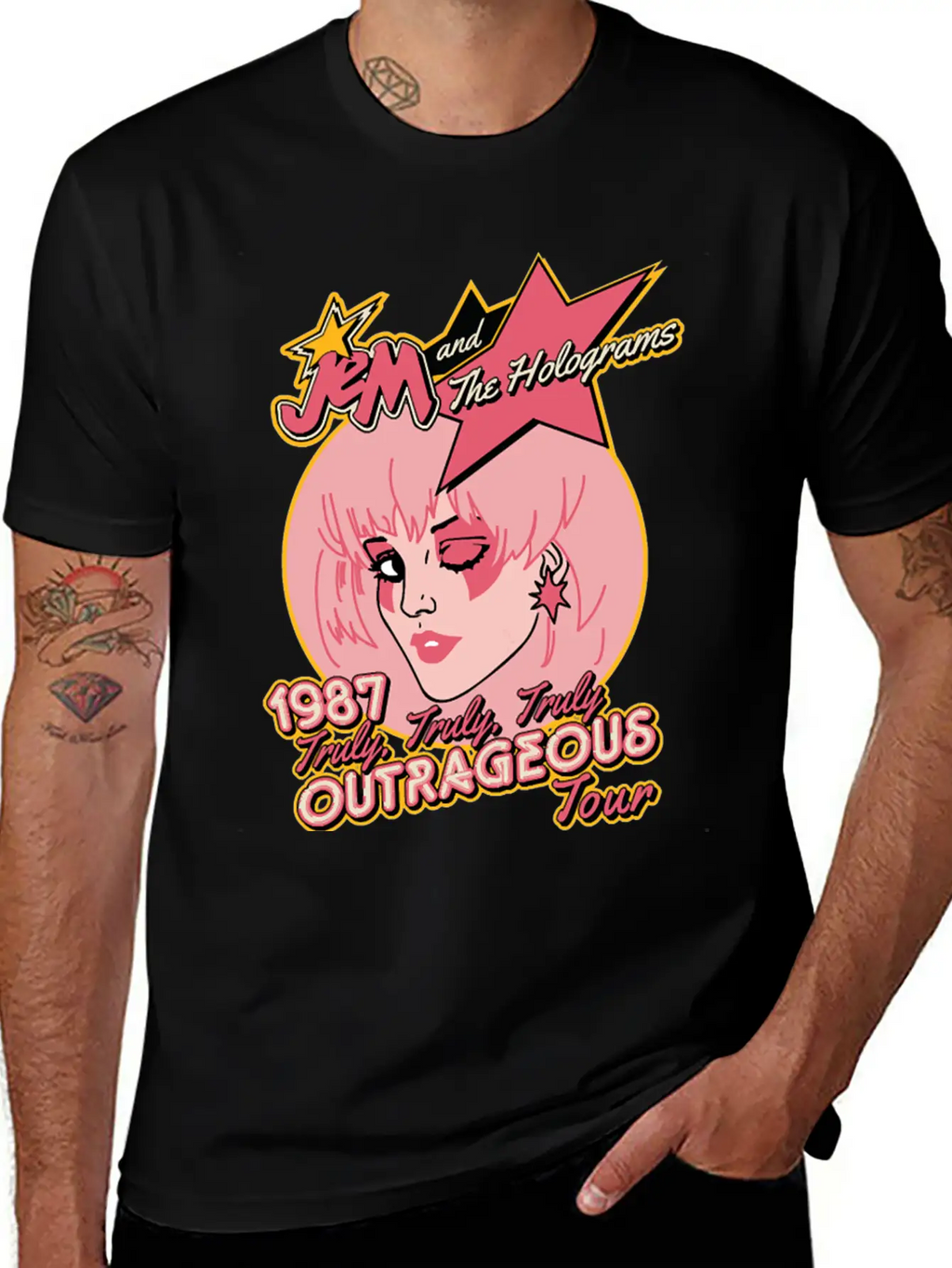 Jem Outrageous Tour Classic Fit Graphic Tee For Daily Comfort – Unisex Cotton Shirt
