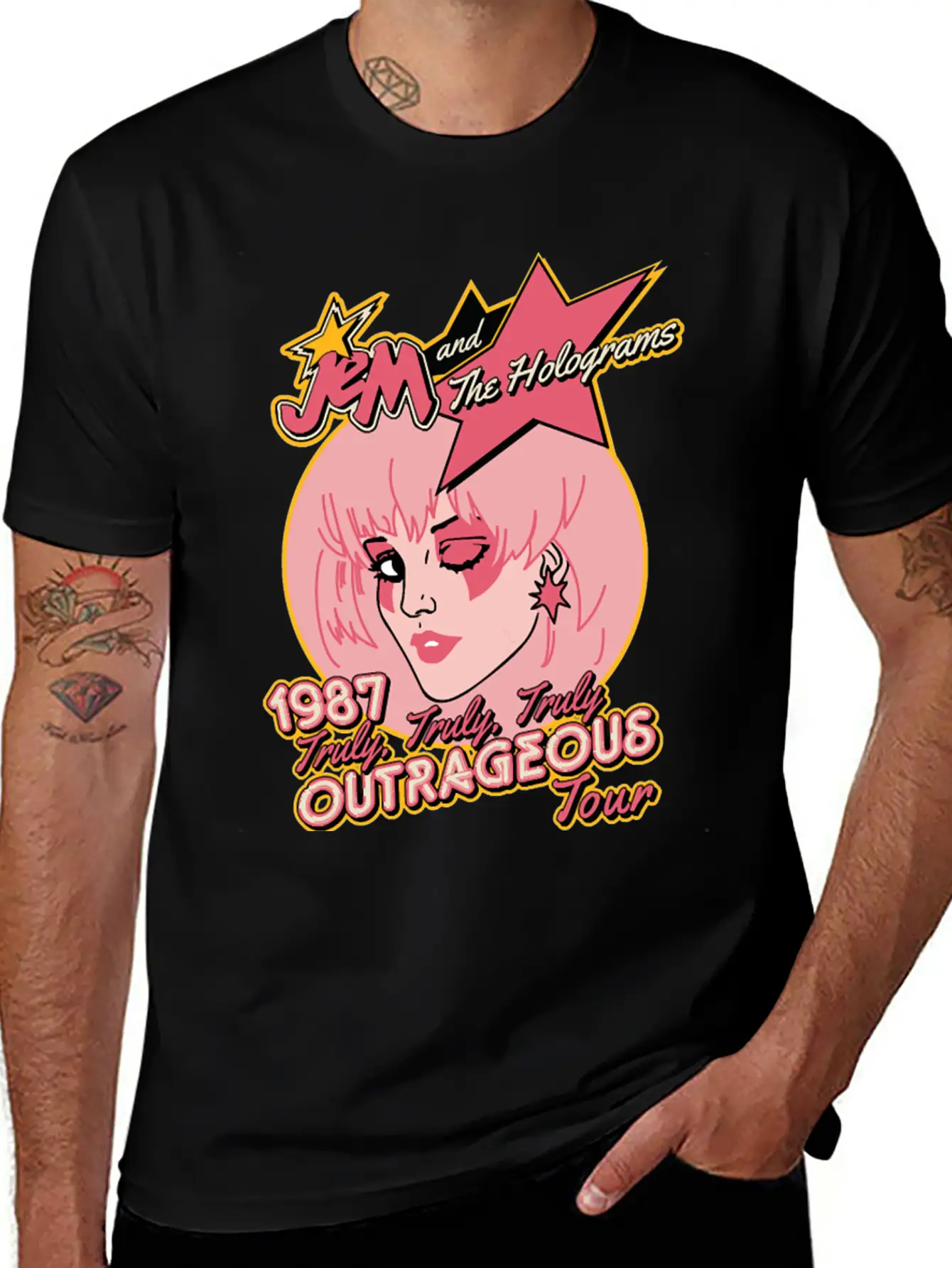 Jem Outrageous Tour Classic Fit Graphic Tee For Daily Comfort – Unisex Cotton Shirt