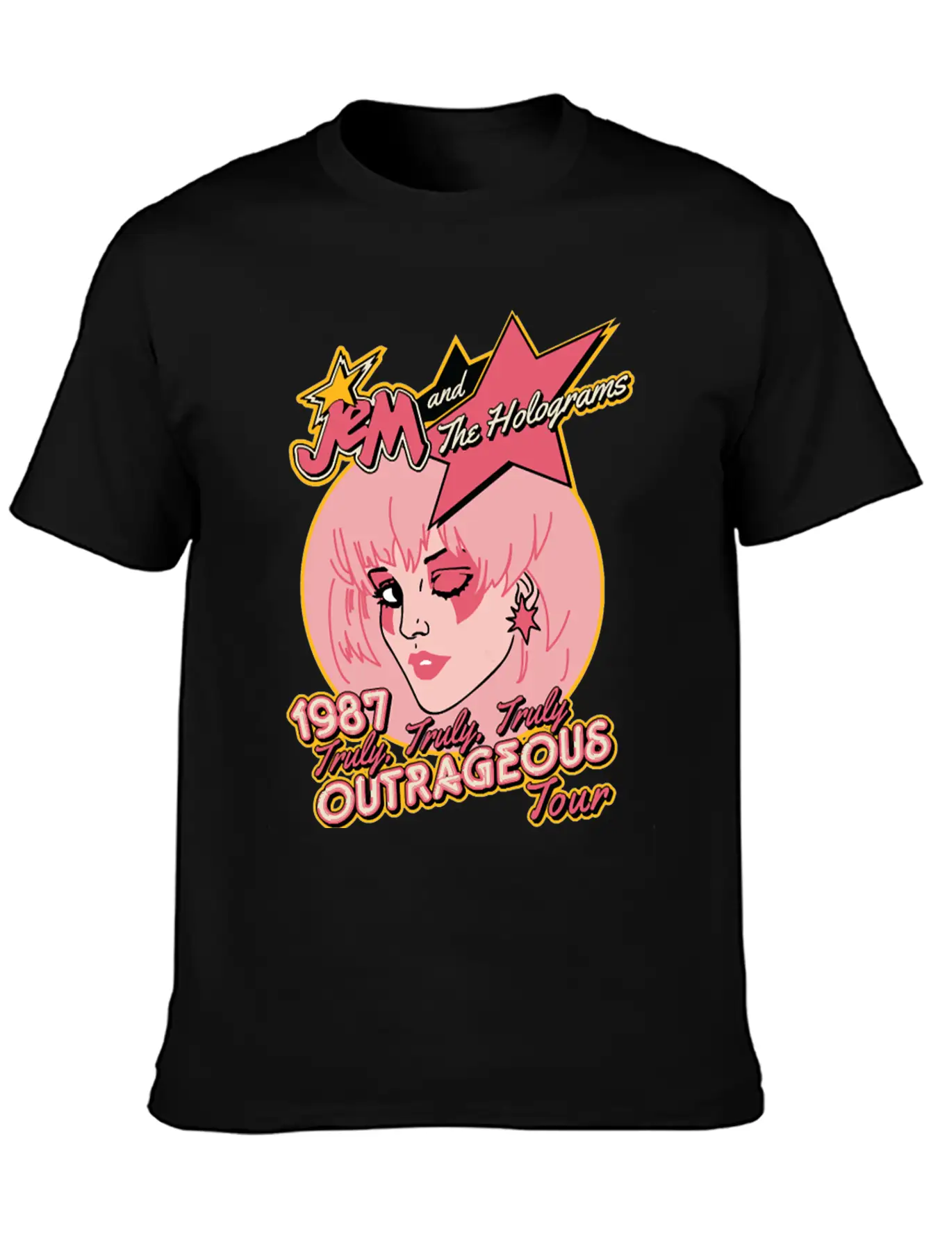 Jem Outrageous Tour Classic Fit Graphic Tee For Daily Comfort – Unisex Cotton Shirt