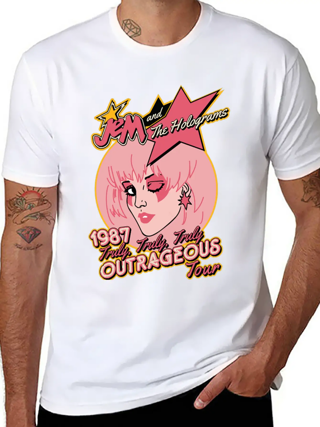 Jem Outrageous Tour Classic Fit Graphic Tee For Daily Comfort – Unisex Cotton Shirt