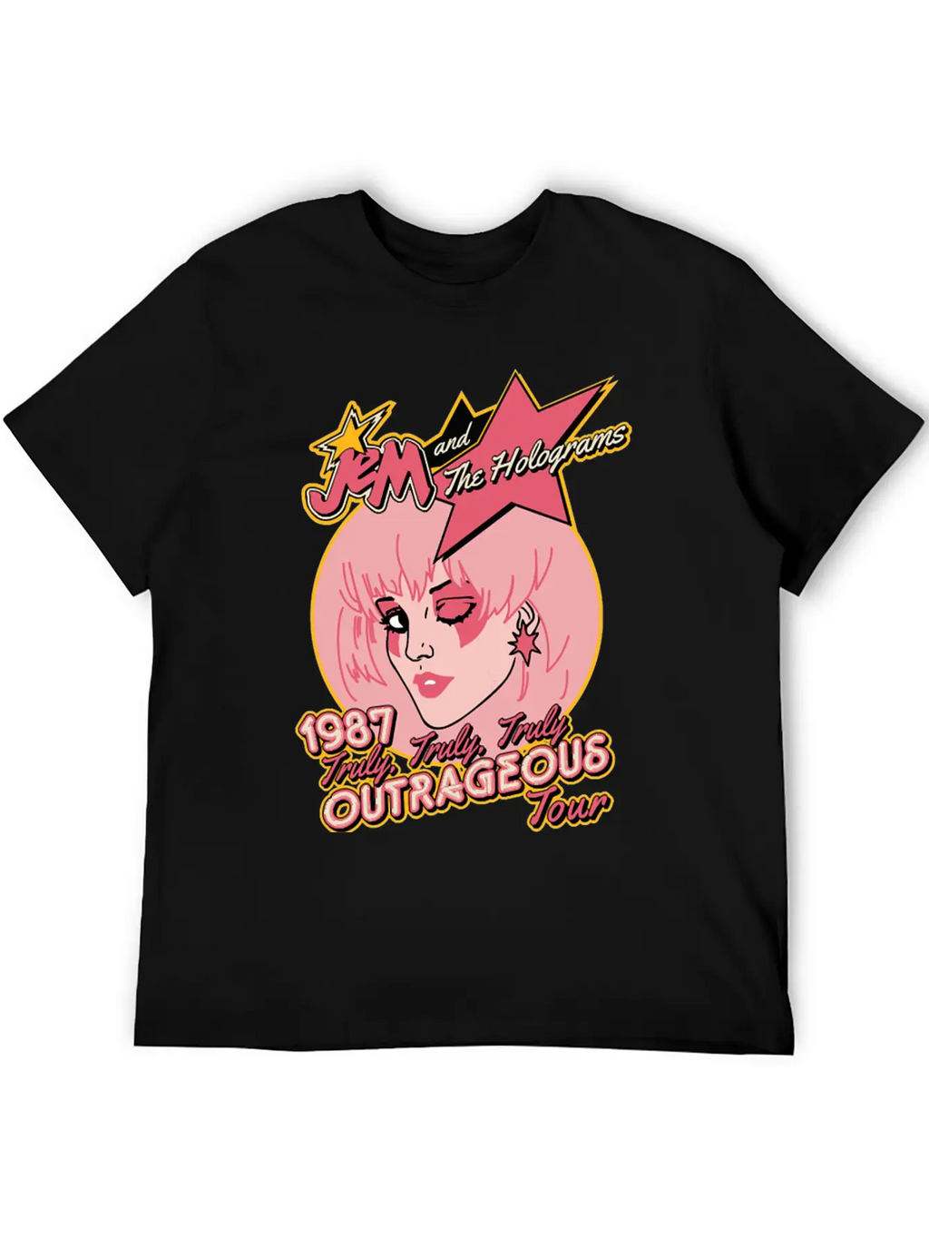 Jem Outrageous Tour Classic Fit Graphic Tee For Daily Comfort – Unisex Cotton Shirt