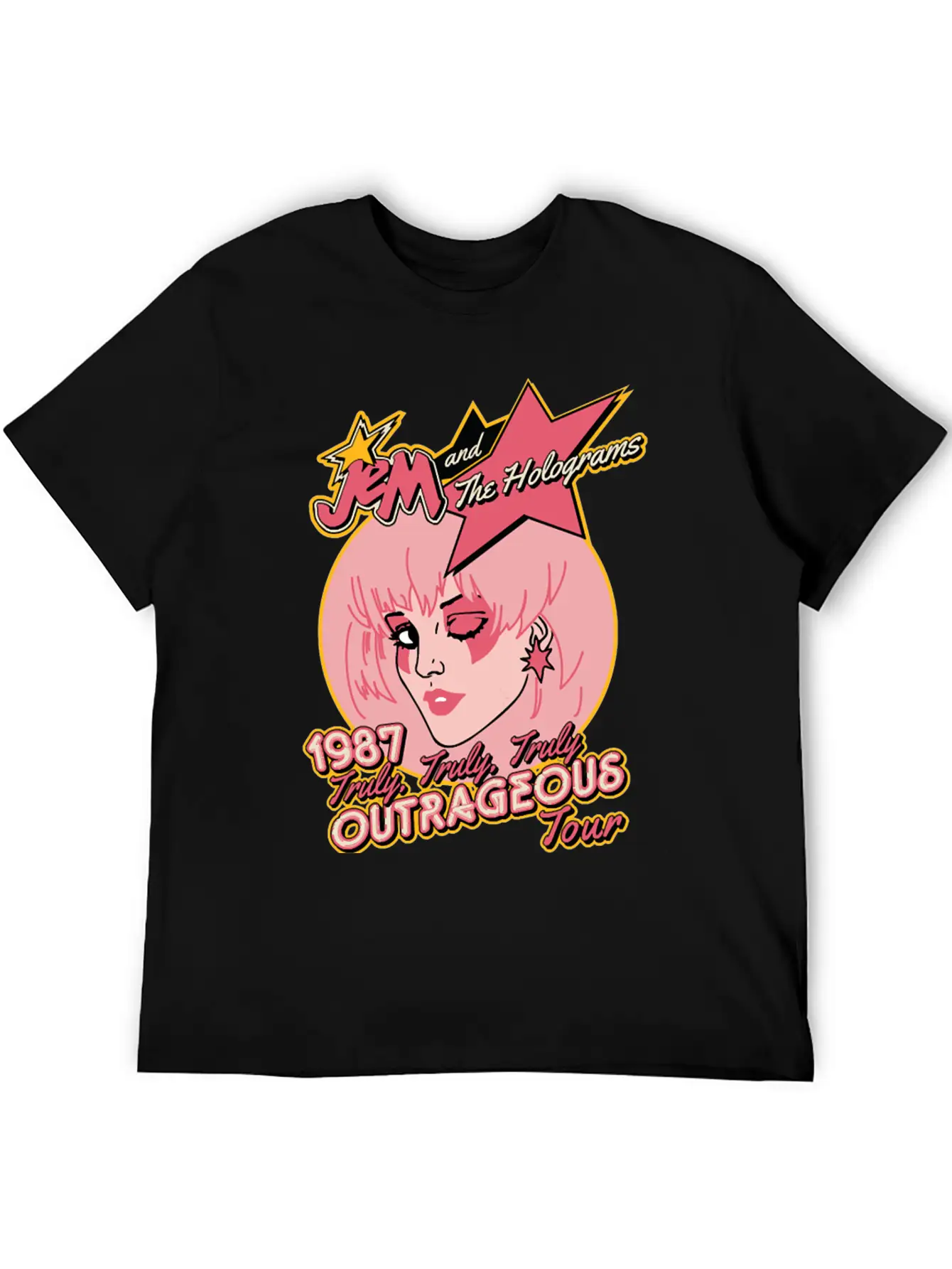 Jem Outrageous Tour Classic Fit Graphic Tee For Daily Comfort – Unisex Cotton Shirt