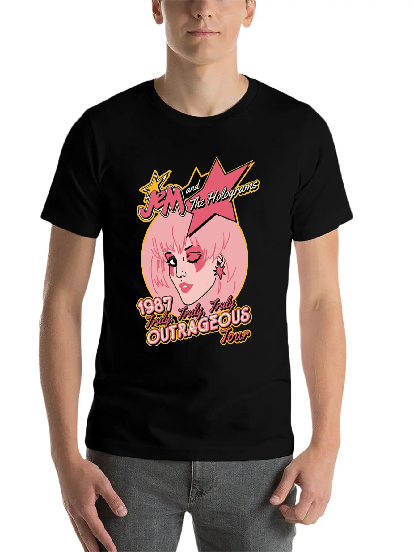 Jem Outrageous Tour Classic Fit Graphic Tee For Daily Comfort – Unisex Cotton Shirt