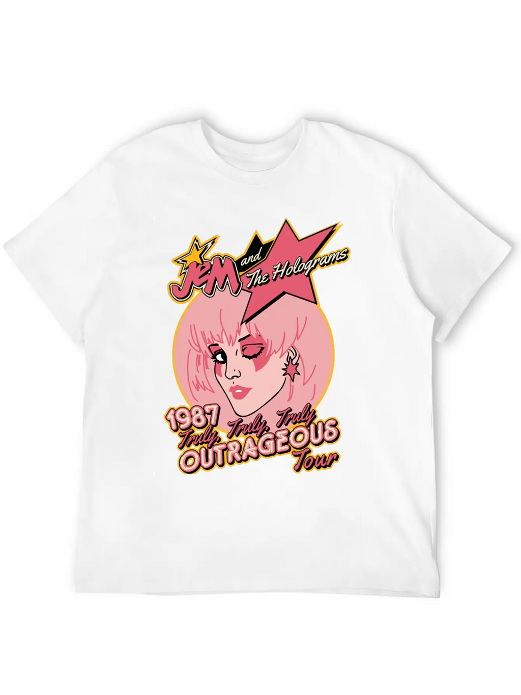 Jem Outrageous Tour Classic Fit Graphic Tee For Daily Comfort – Unisex Cotton Shirt
