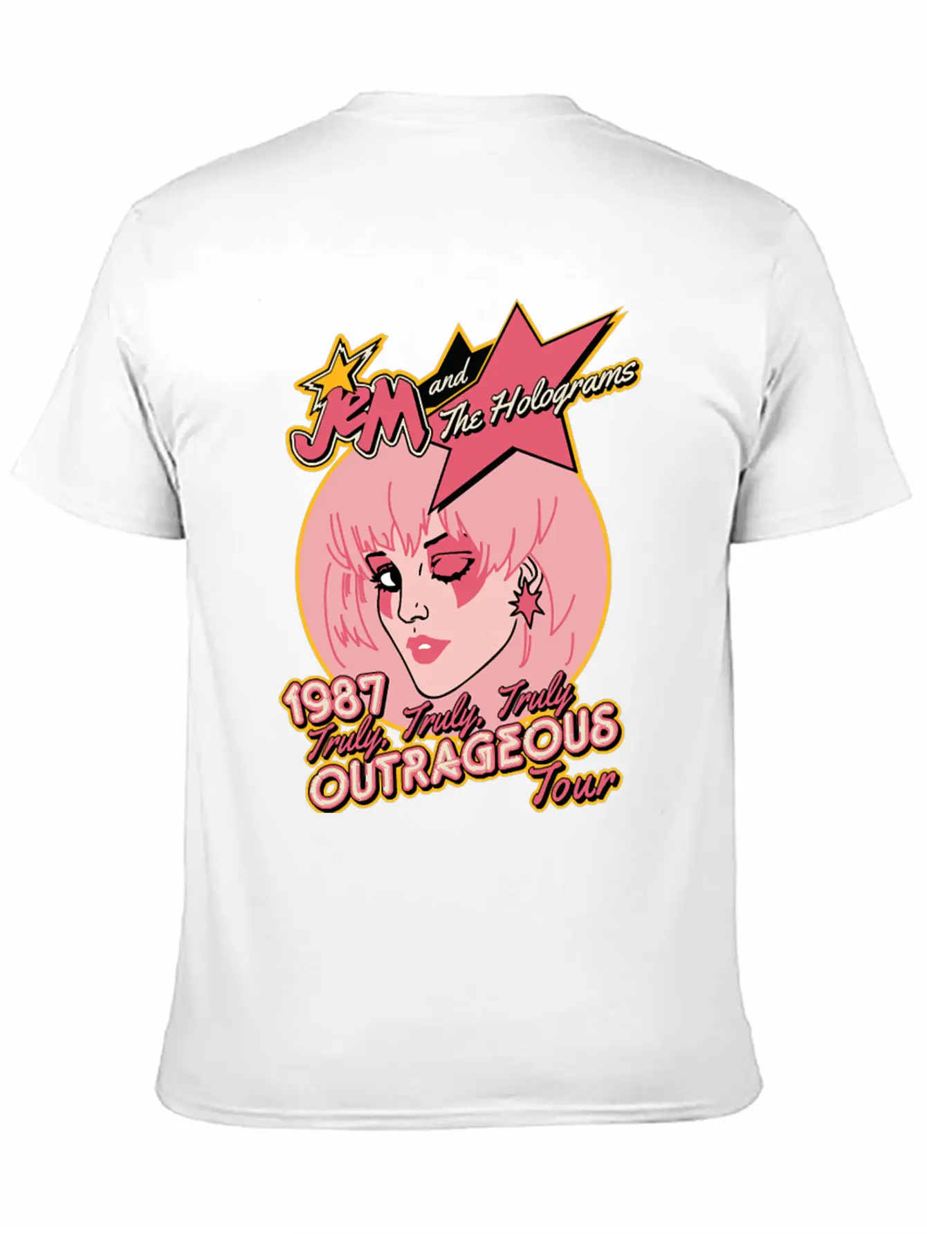 Jem Outrageous Tour Classic Fit Graphic Tee For Daily Comfort – Unisex Cotton Shirt