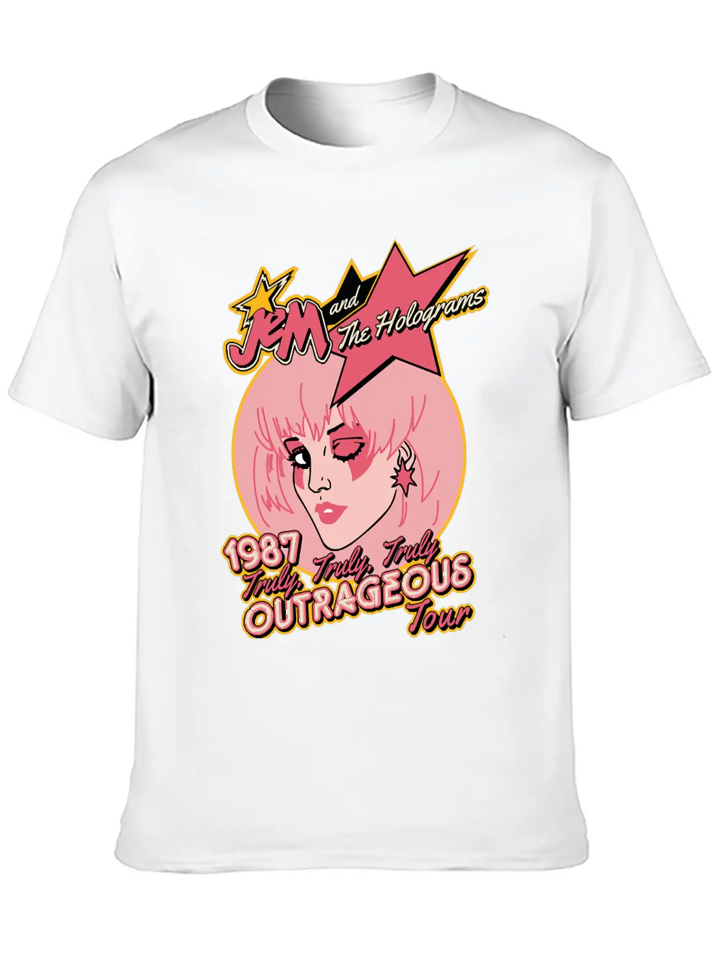 Jem Outrageous Tour Classic Fit Graphic Tee For Daily Comfort – Unisex Cotton Shirt