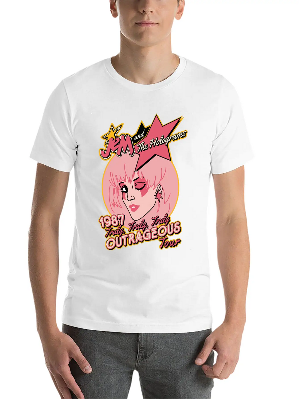 Jem Outrageous Tour Classic Fit Graphic Tee For Daily Comfort – Unisex Cotton Shirt