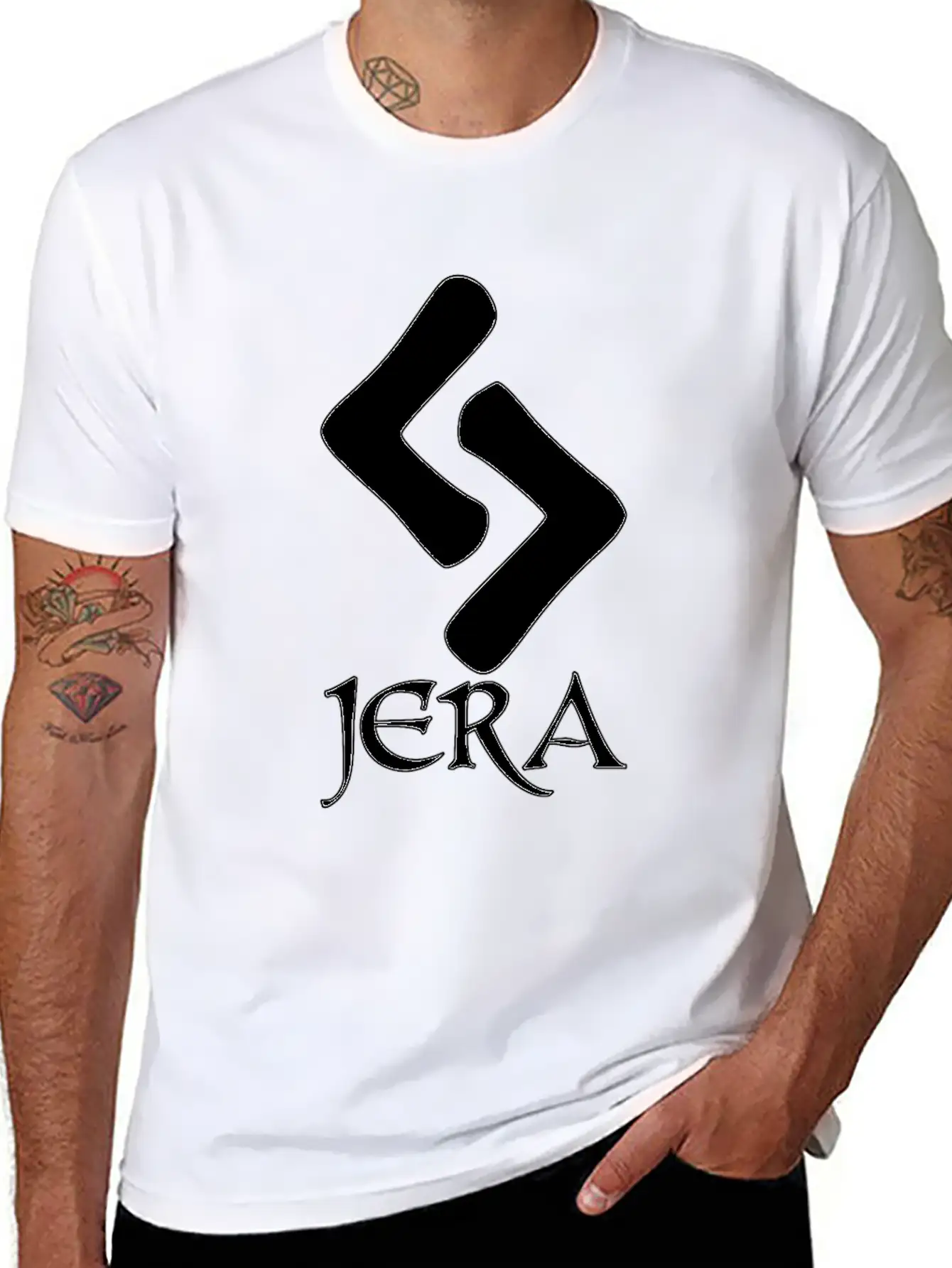 Jera Rune Protection Rune Magical Powers Casual Graphic T-Shirt – Simple And Comfortable Daily Wear