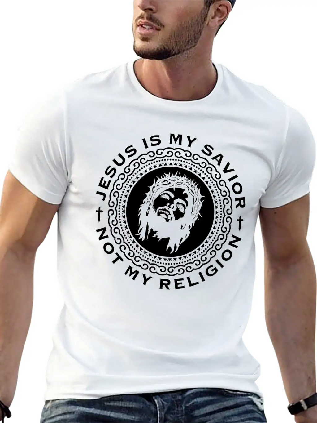 Jesus Christianity Prayer Bible Verse John Unisex Short Sleeve Soft Cotton T-Shirt – Casual Everyday Wear