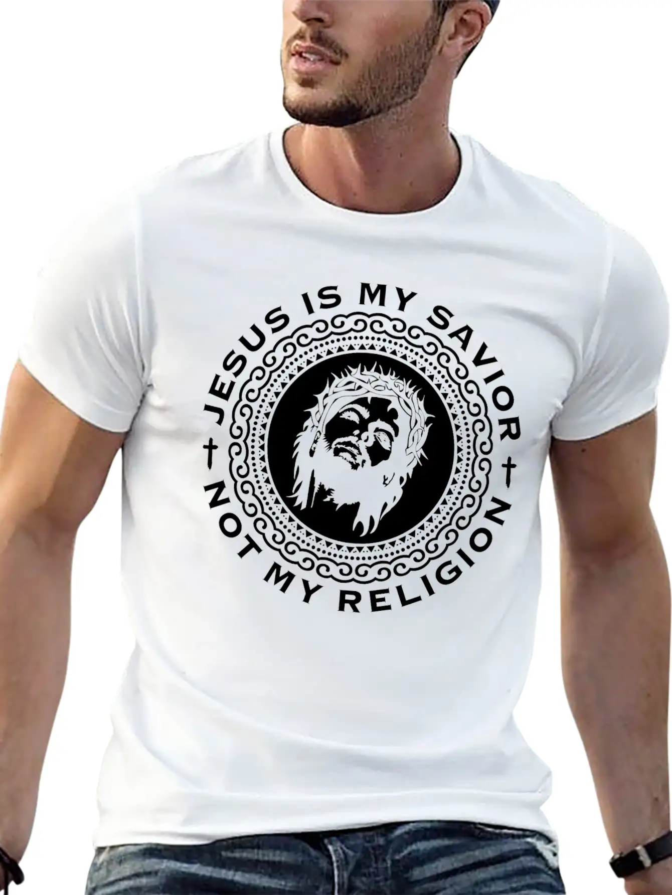 Jesus Christianity Prayer Bible Verse John Unisex Short Sleeve Soft Cotton T-Shirt – Casual Everyday Wear