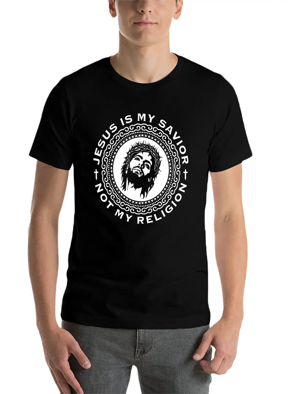 Jesus Christianity Prayer Bible Verse John Unisex Short Sleeve Soft Cotton T-Shirt – Casual Everyday Wear