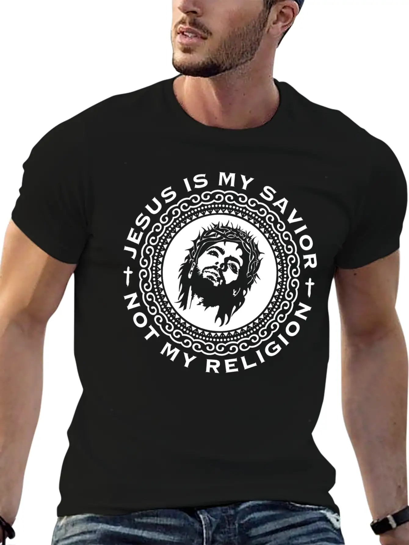 Jesus Christianity Prayer Bible Verse John Unisex Short Sleeve Soft Cotton T-Shirt – Casual Everyday Wear