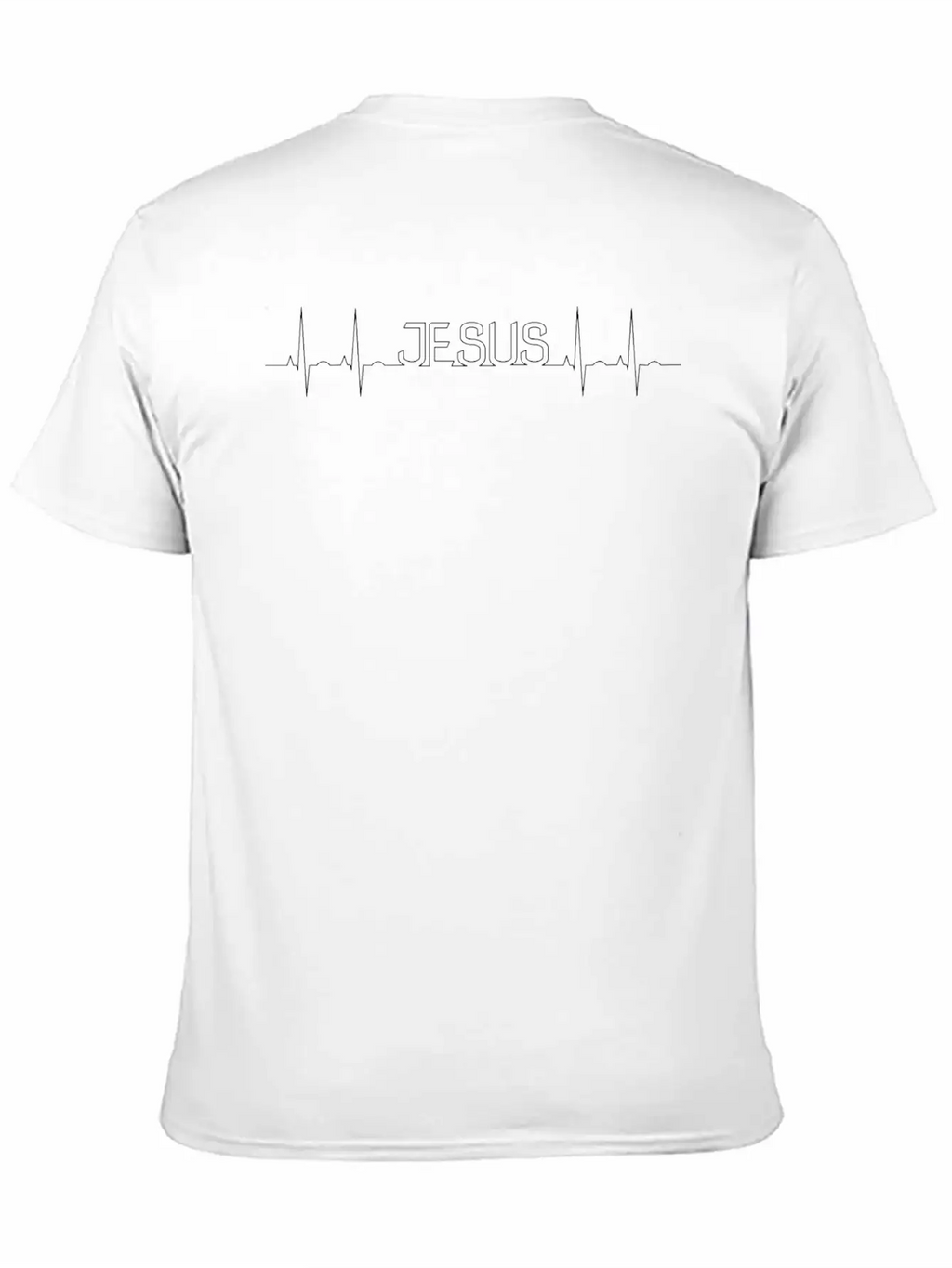 Jesus EKG Unisex Casual T-Shirt – Clean Design For Daily Comfort