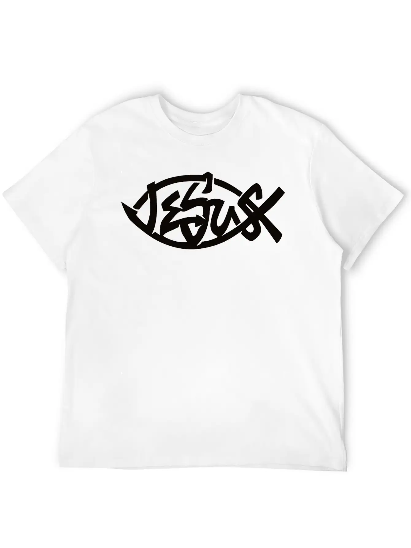 Jesus Fish, Jesus Christ, Christian Casual Graphic T-Shirt – Simple And Comfortable Daily Wear