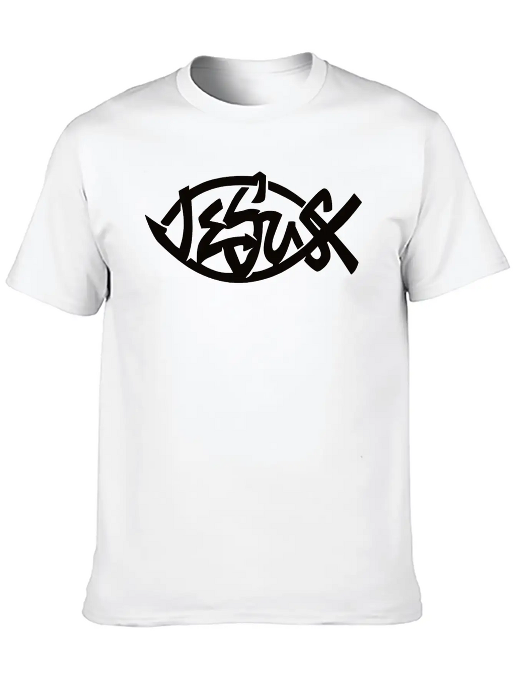 Jesus Fish, Jesus Christ, Christian Casual Graphic T-Shirt – Simple And Comfortable Daily Wear