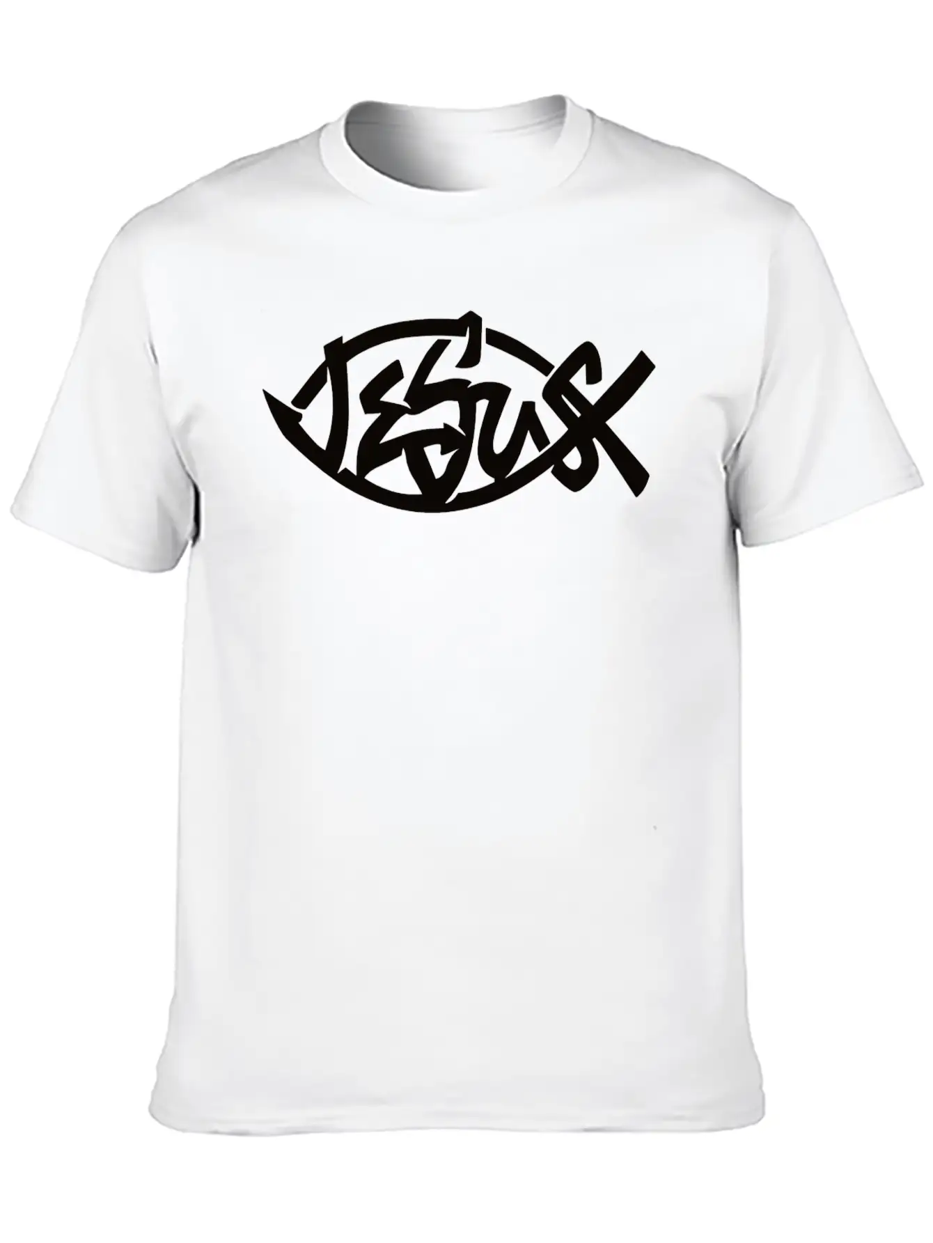 Jesus Fish, Jesus Christ, Christian Casual Graphic T-Shirt – Simple And Comfortable Daily Wear