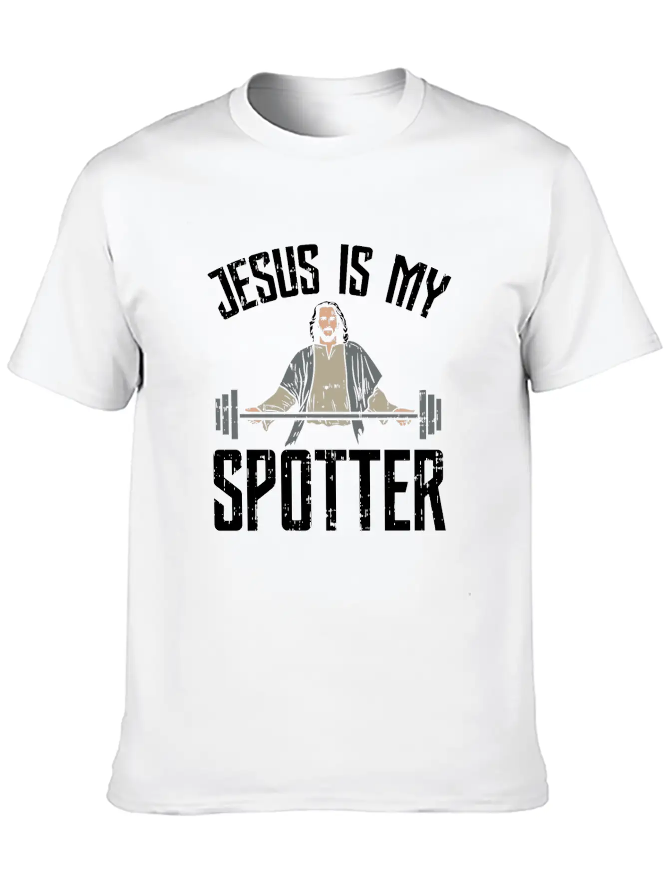 Jesus Is My Spotter Jesus Workout Shirt Gift Idea Unisex Casual T-Shirt – Clean Design For Daily Comfort