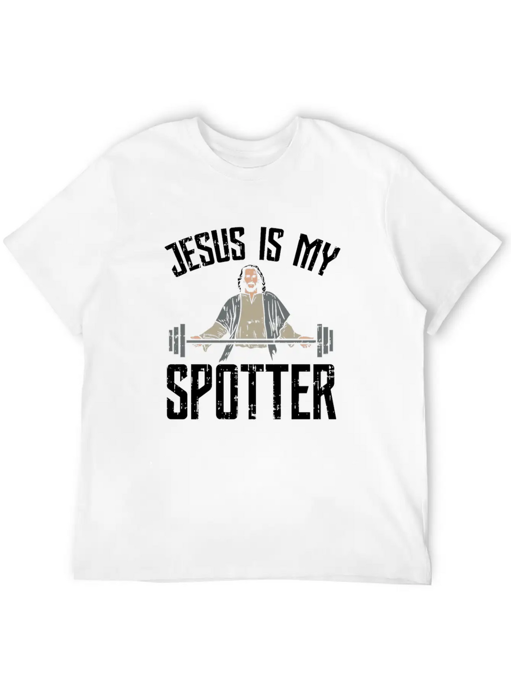 Jesus Is My Spotter Jesus Workout Shirt Gift Idea Unisex Casual T-Shirt – Clean Design For Daily Comfort