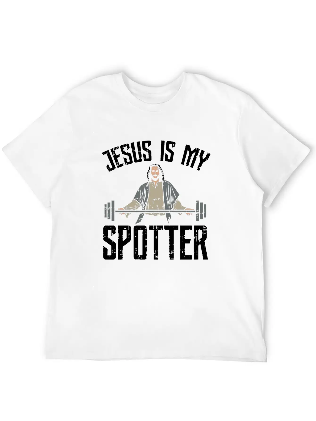 Jesus Is My Spotter Jesus Workout Shirt Gift Idea Unisex Casual T-Shirt – Clean Design For Daily Comfort