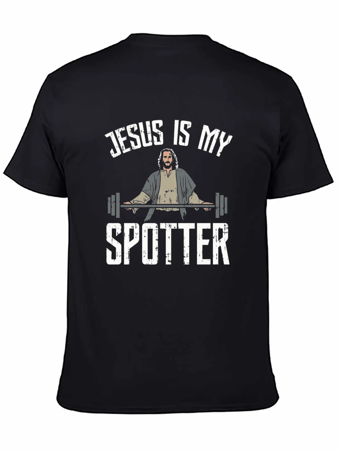 Jesus Is My Spotter Jesus Workout Shirt Gift Idea Unisex Casual T-Shirt – Clean Design For Daily Comfort