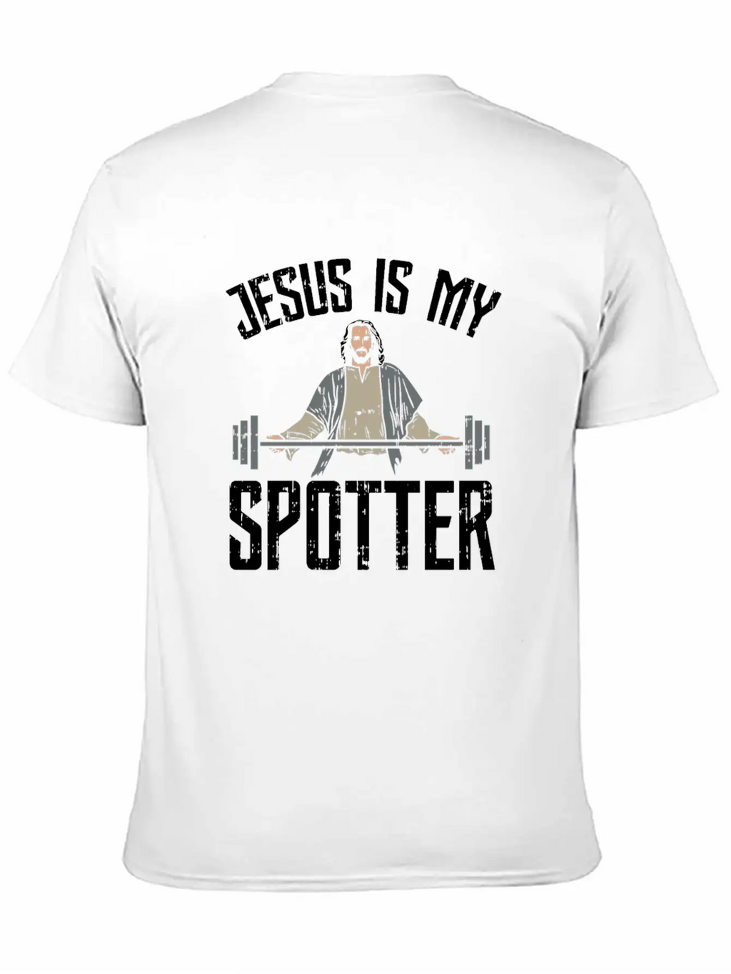Jesus Is My Spotter Jesus Workout Shirt Gift Idea Unisex Casual T-Shirt – Clean Design For Daily Comfort