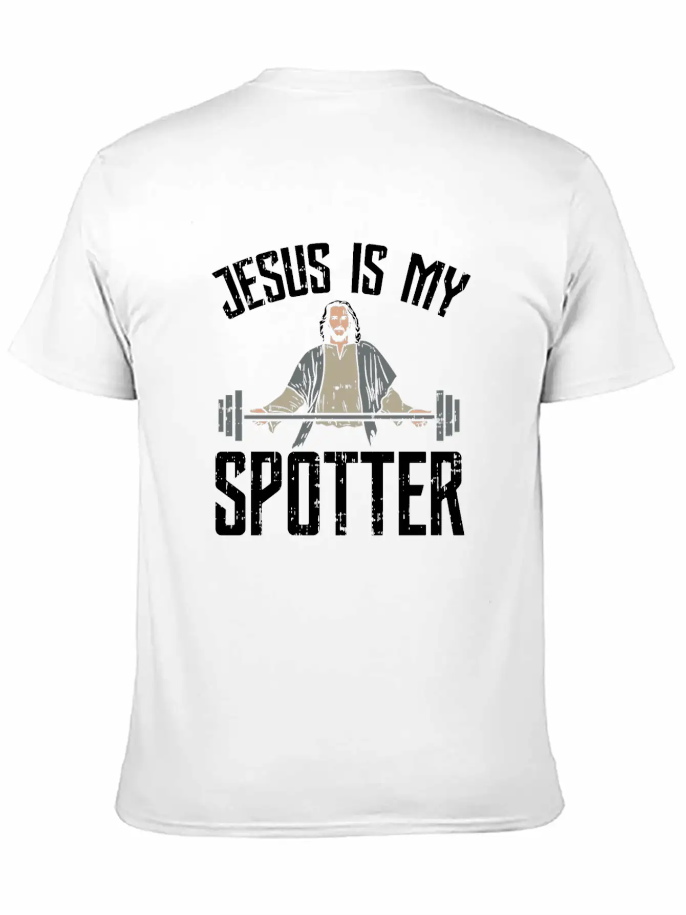 Jesus Is My Spotter Jesus Workout Shirt Gift Idea Unisex Casual T-Shirt – Clean Design For Daily Comfort