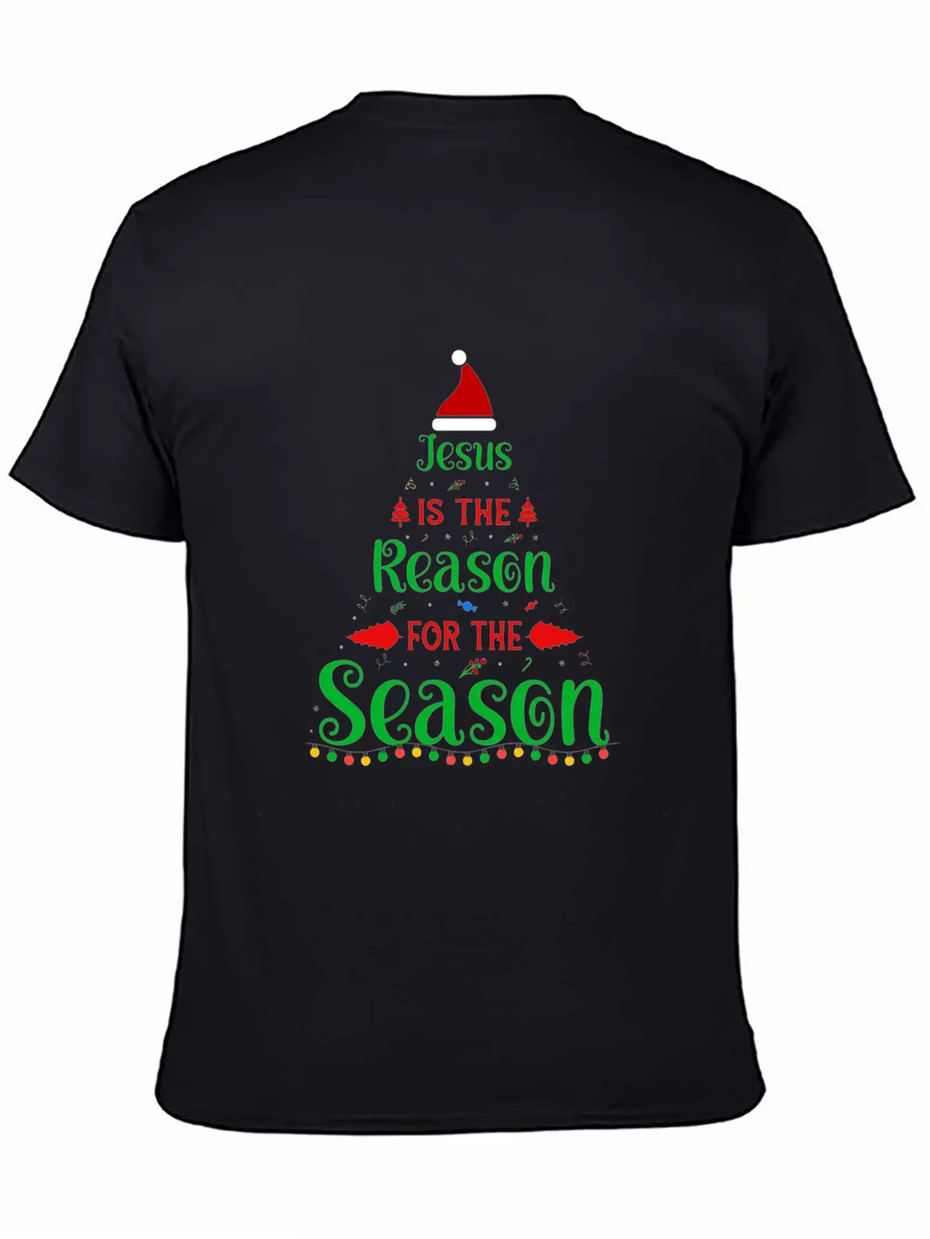 Jesus Is The Reason For The Season Tree Christmas Essential Cotton Tee For Daily Outfits – Unisex Style