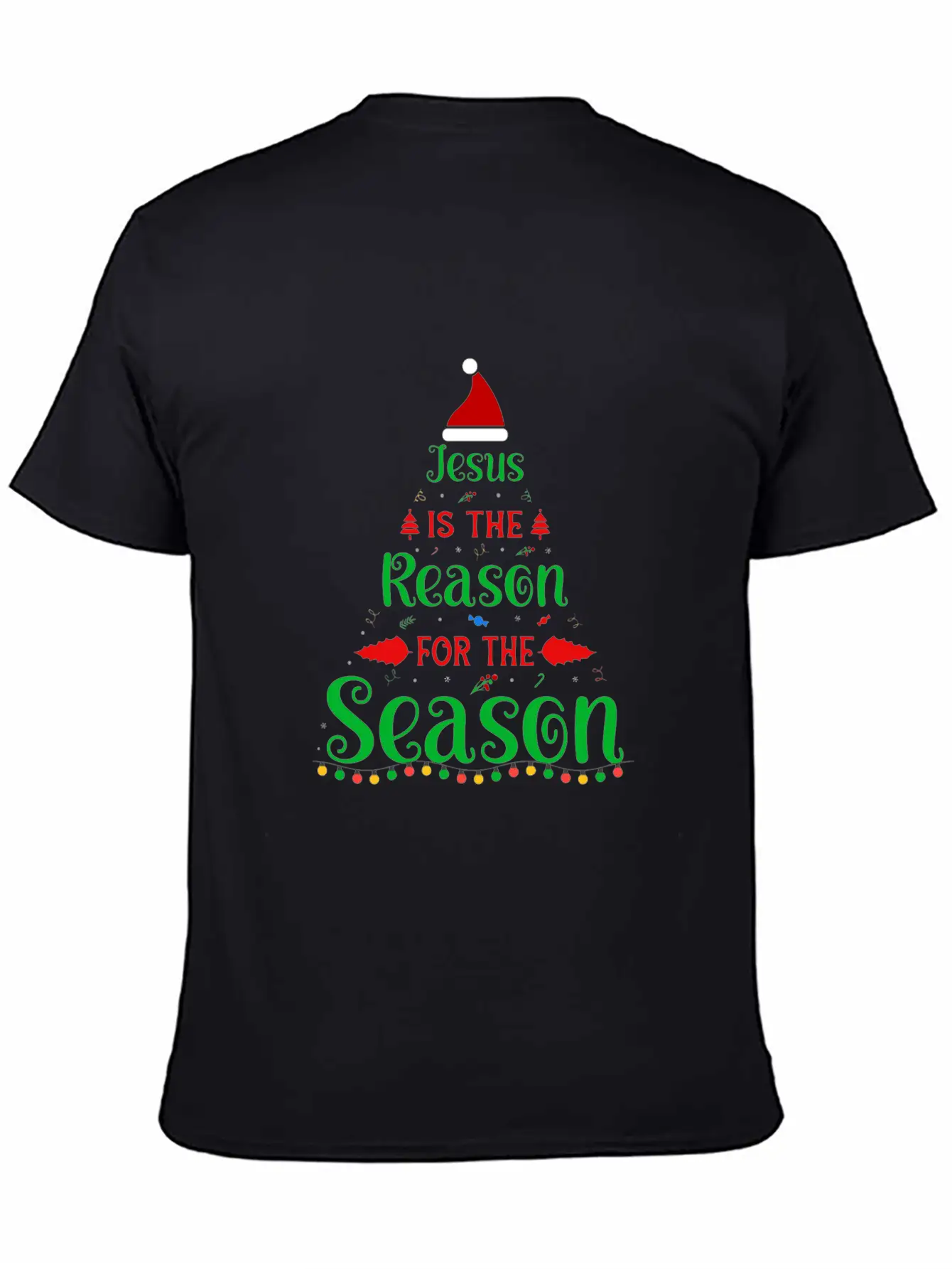 Jesus Is The Reason For The Season Tree Christmas Essential Cotton Tee For Daily Outfits – Unisex Style
