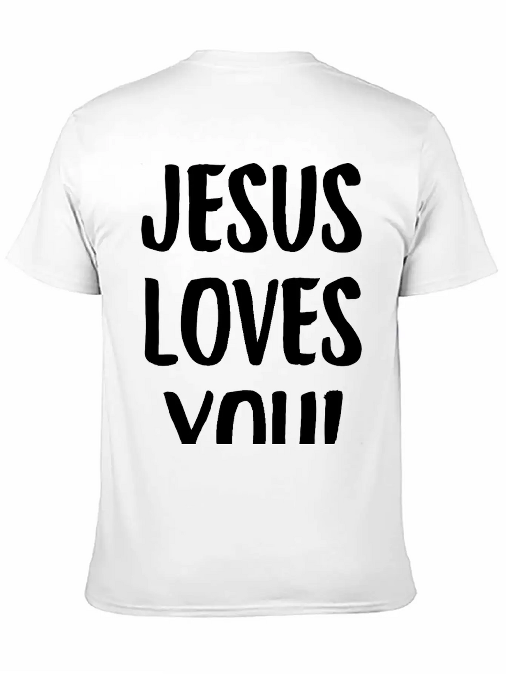 Jesus Loves You Brushstroke Typography Casual Graphic T-Shirt – Simple And Comfortable Daily Wear
