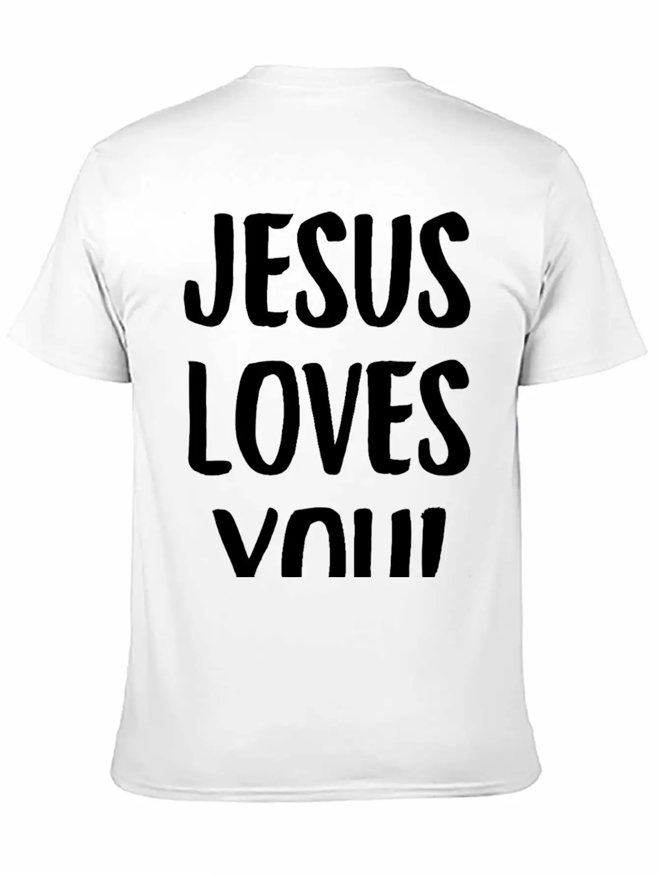 Jesus Loves You Brushstroke Typography Casual Graphic T-Shirt – Simple And Comfortable Daily Wear