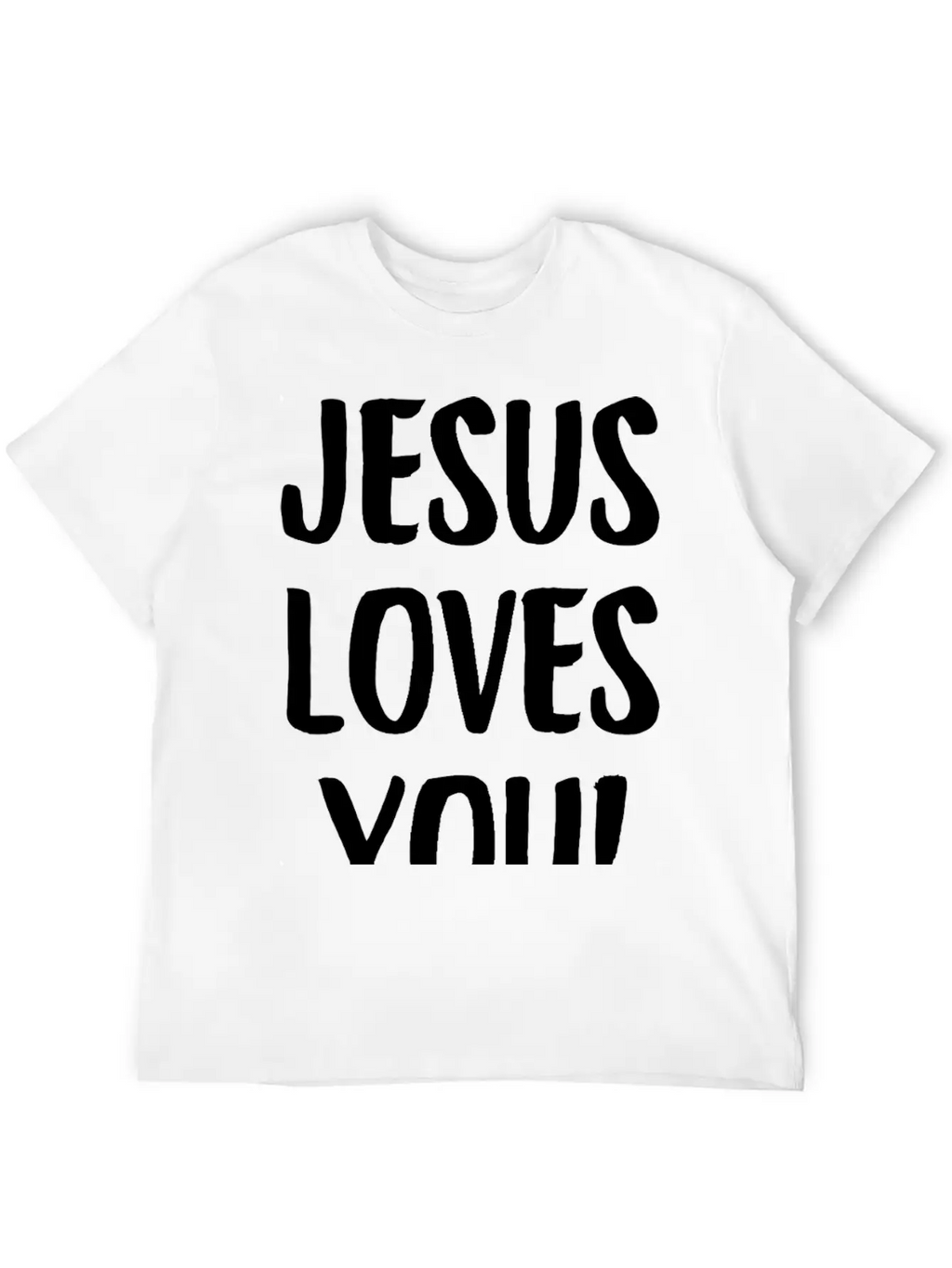 Jesus Loves You Brushstroke Typography Casual Graphic T-Shirt – Simple And Comfortable Daily Wear