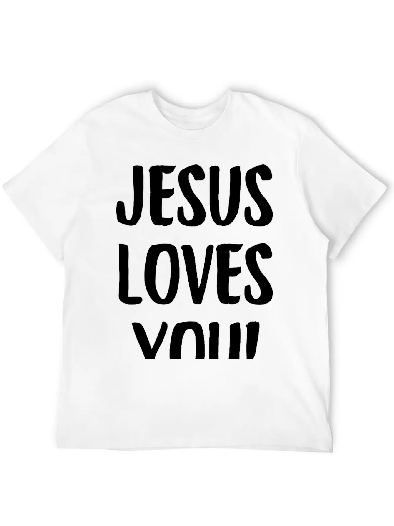Jesus Loves You Brushstroke Typography Casual Graphic T-Shirt – Simple And Comfortable Daily Wear