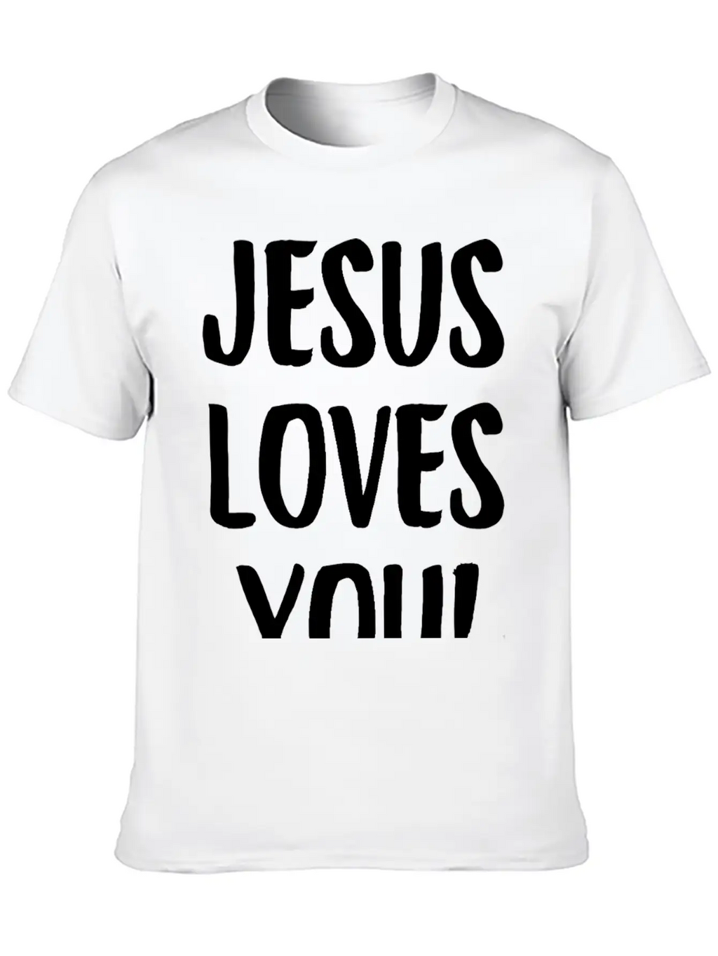 Jesus Loves You Brushstroke Typography Casual Graphic T-Shirt – Simple And Comfortable Daily Wear