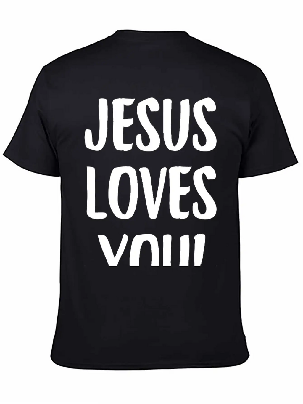 Jesus Loves You Brushstroke Typography Casual Graphic T-Shirt – Simple And Comfortable Daily Wear