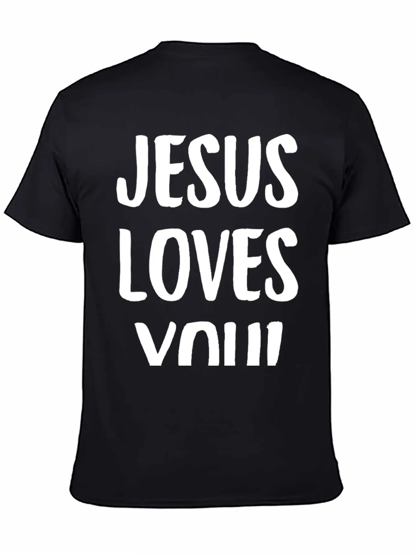 Jesus Loves You Brushstroke Typography Casual Graphic T-Shirt – Simple And Comfortable Daily Wear