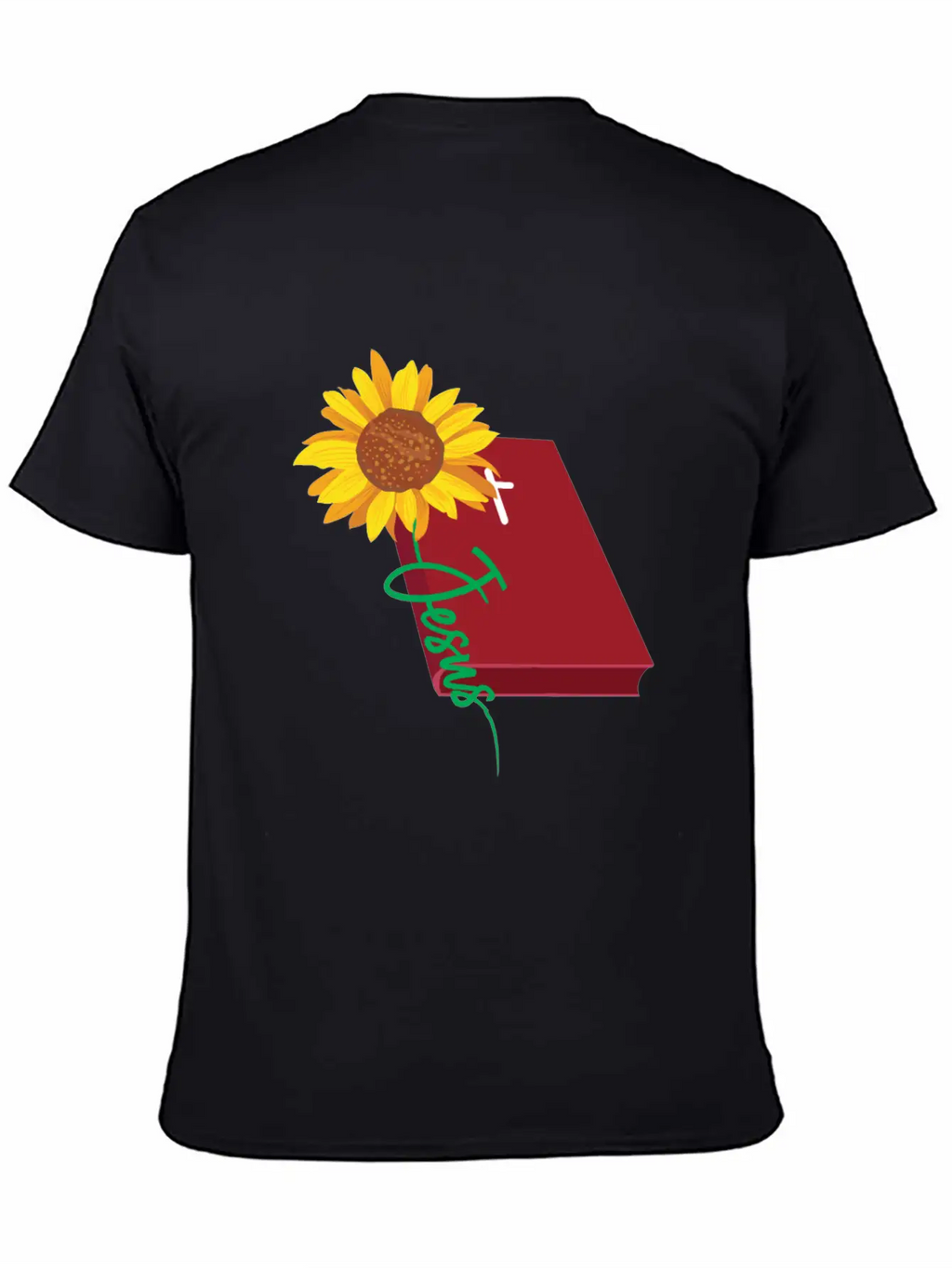 Jesus Sunflower Christian Unisex Short Sleeve Soft Cotton T-Shirt – Casual Everyday Wear