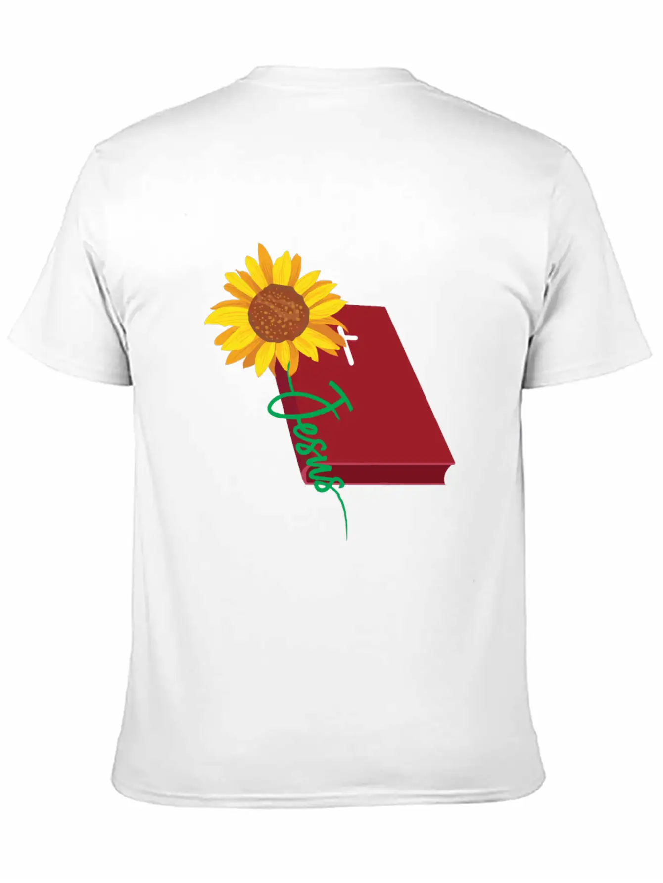 Jesus Sunflower Christian Unisex Short Sleeve Soft Cotton T-Shirt – Casual Everyday Wear