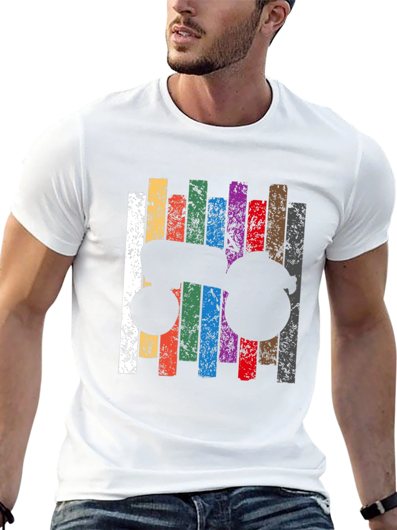Retro Tractor Graphic Tee - Colorful Farm Shirt