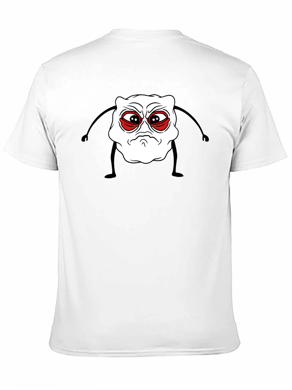 Grumpy Cartoon Character Black Tee