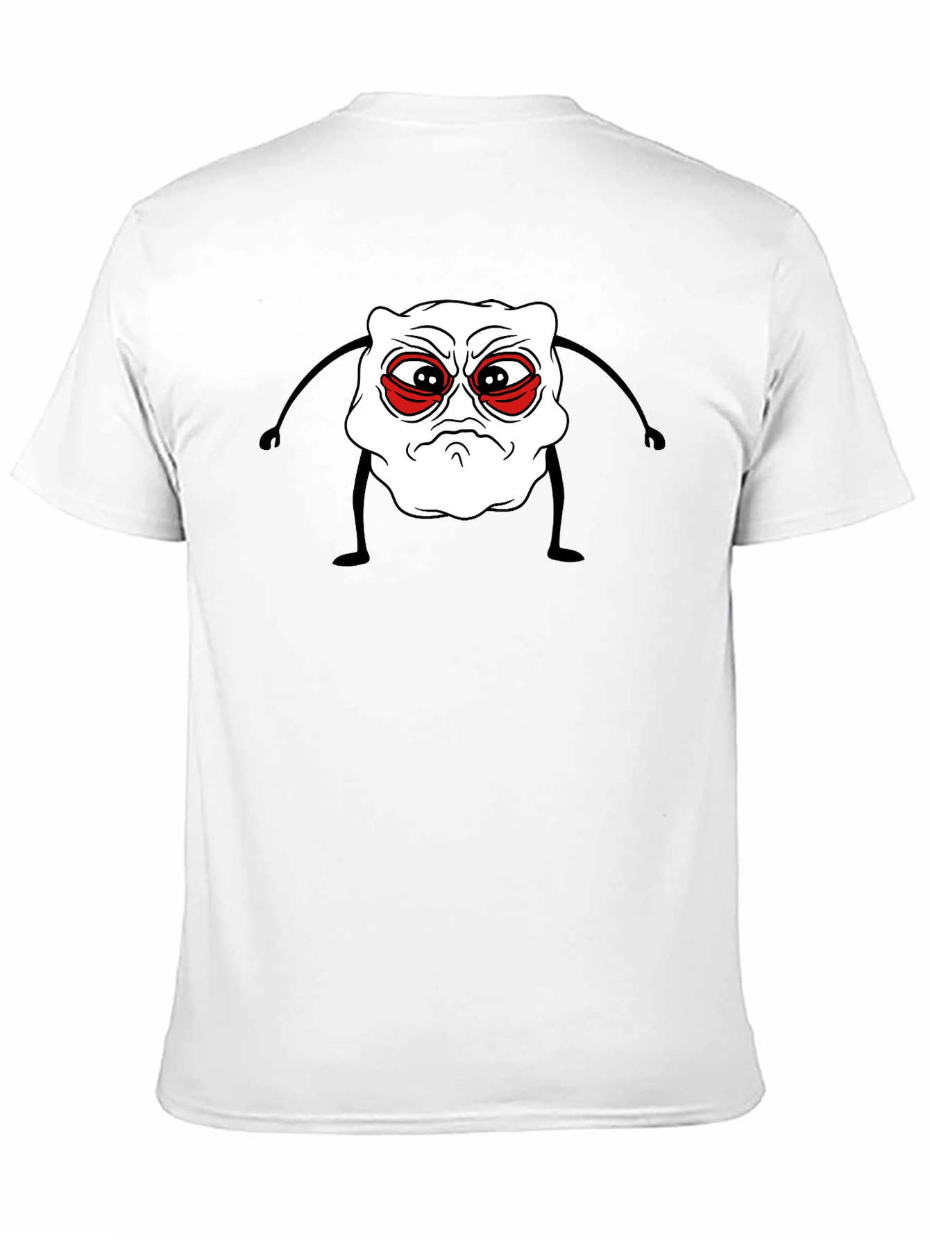 Grumpy Cartoon Character Black Tee
